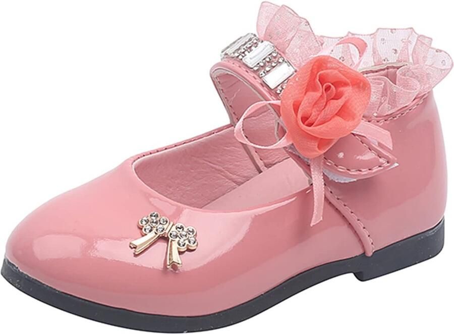 ONF3 Meisjes prinses jurk schoenen Schattige bloem Mary Jane Flats Perfect voor bruiloften Bloemenmeisje Ideaal voor feestjes Comfor