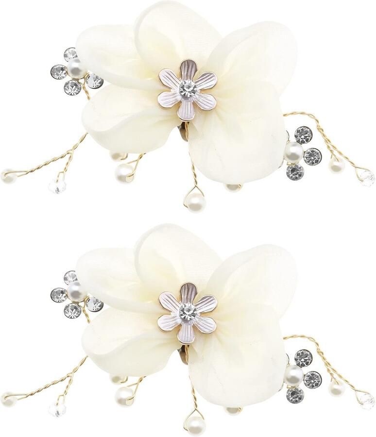 ONF3 Parel Schoen Clips Bruids Schoen Gespen Strass Decoratie Bloem Accessoires Hoge Hakken Schoen Charms Voor Vrouwen