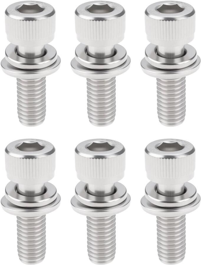 Cosensi- Uitlaat ifold Bouten 6 Stuks Vervangingsonderdeel 7517322 7518984 Compatibel met POLARIS RZR XP 1000 2014-2018 M8x1.25mm 32mm Lengte Eenvoudige Installatie Uitlaatbouten