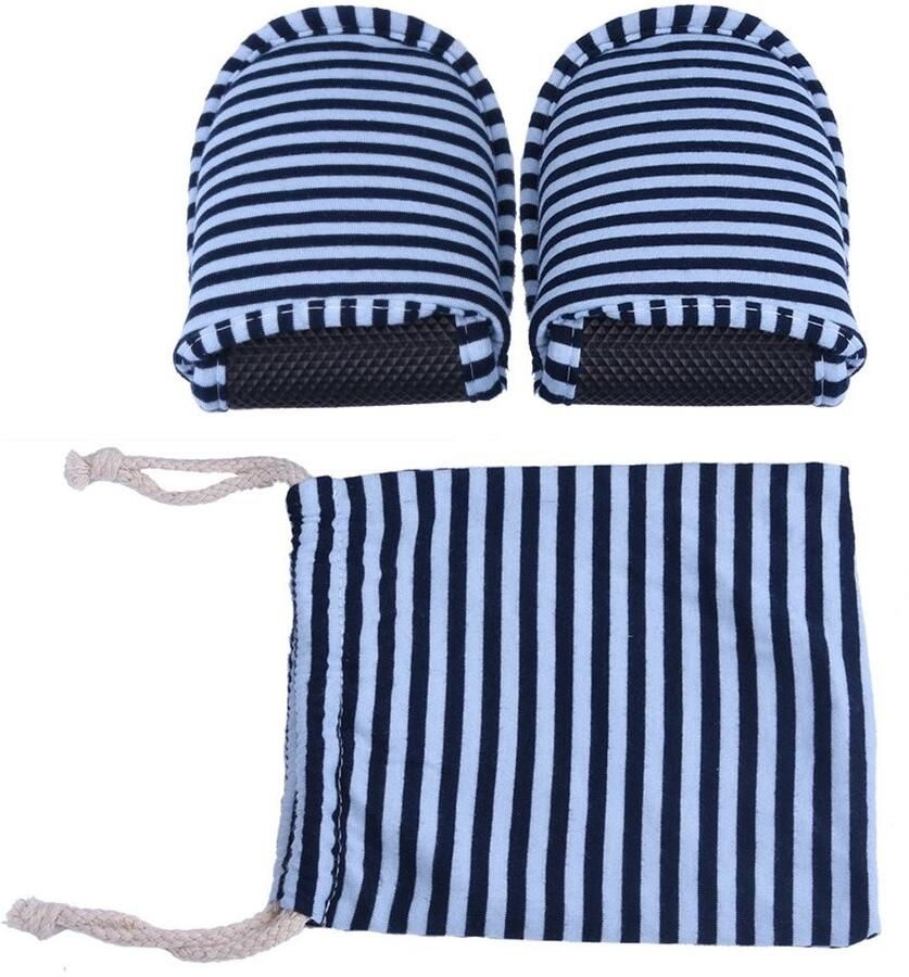 ONF3 Vouwslippers Ideaal voor reizen Comfortabel en herbruikbaar Blauw gestreept Slippers voor binnen en buiten Geschikt voor mannen