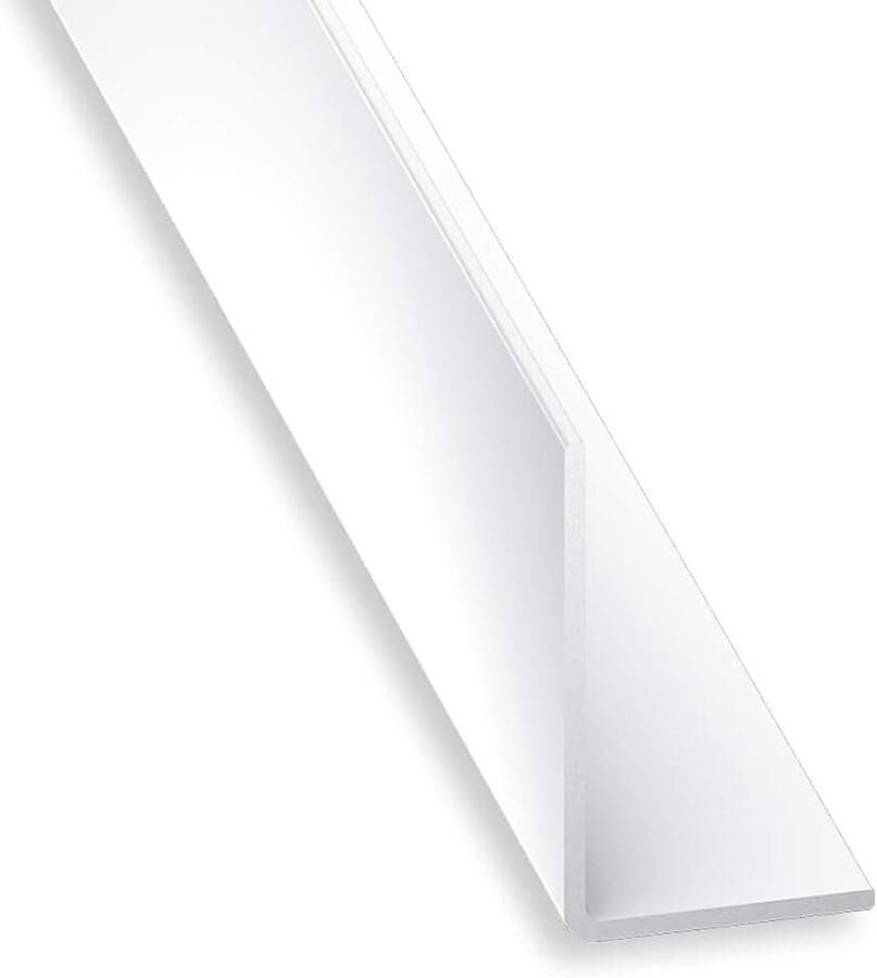 Ongelijke hoek pvc wit 10 x 20 mm