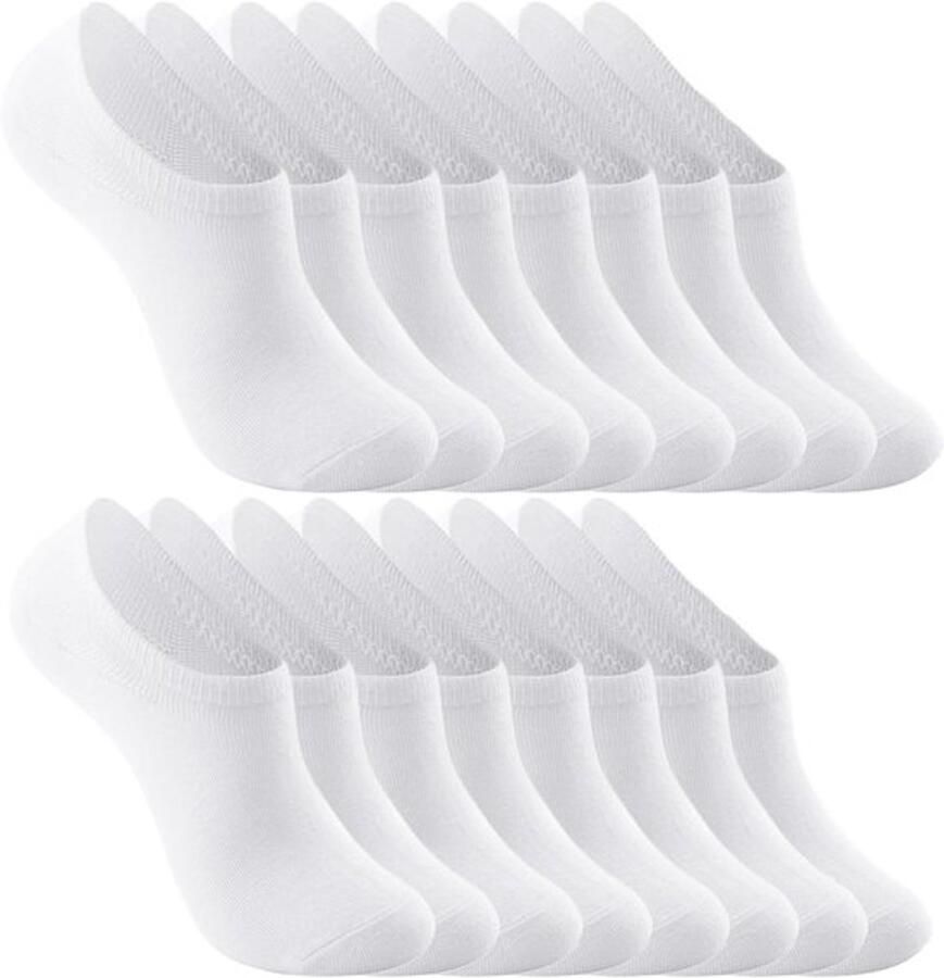 Onzichtbare Antislip Sokken voor en Lage Enkelkousen van Katoen met Siliconen Strips Perfect voor Sneakers en Loafers