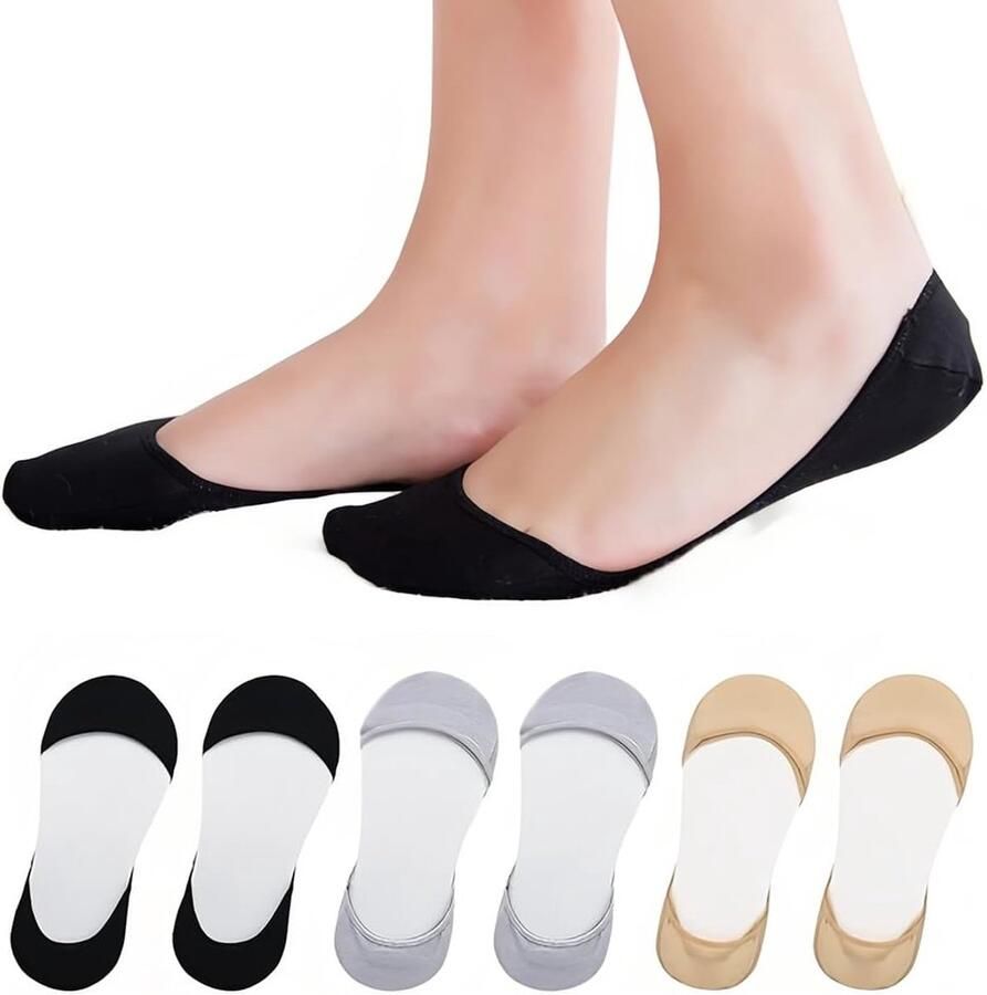 Onzichtbare Katoenen Ankelsokken Antislip Voor Hakken en Sneakers Ideaal voor Zomer ShopVlot