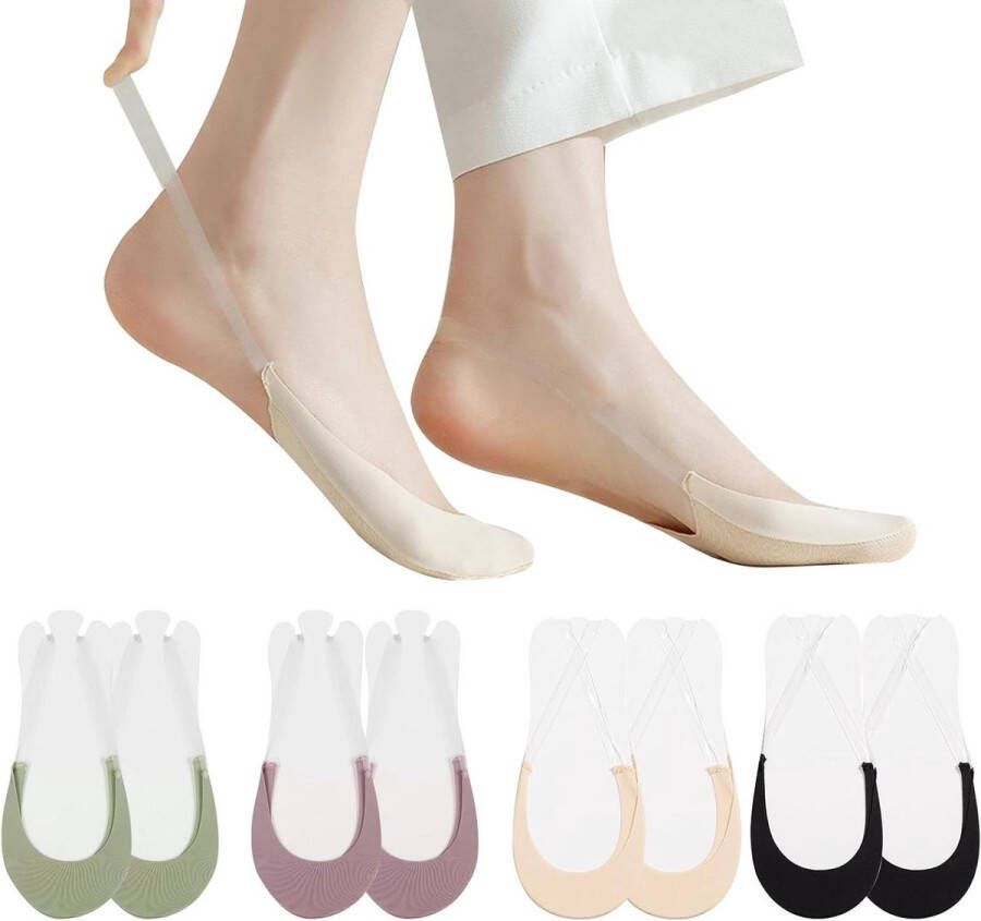 Onzichtbare lage sokken met antislip voor hoge hakken en sneakers