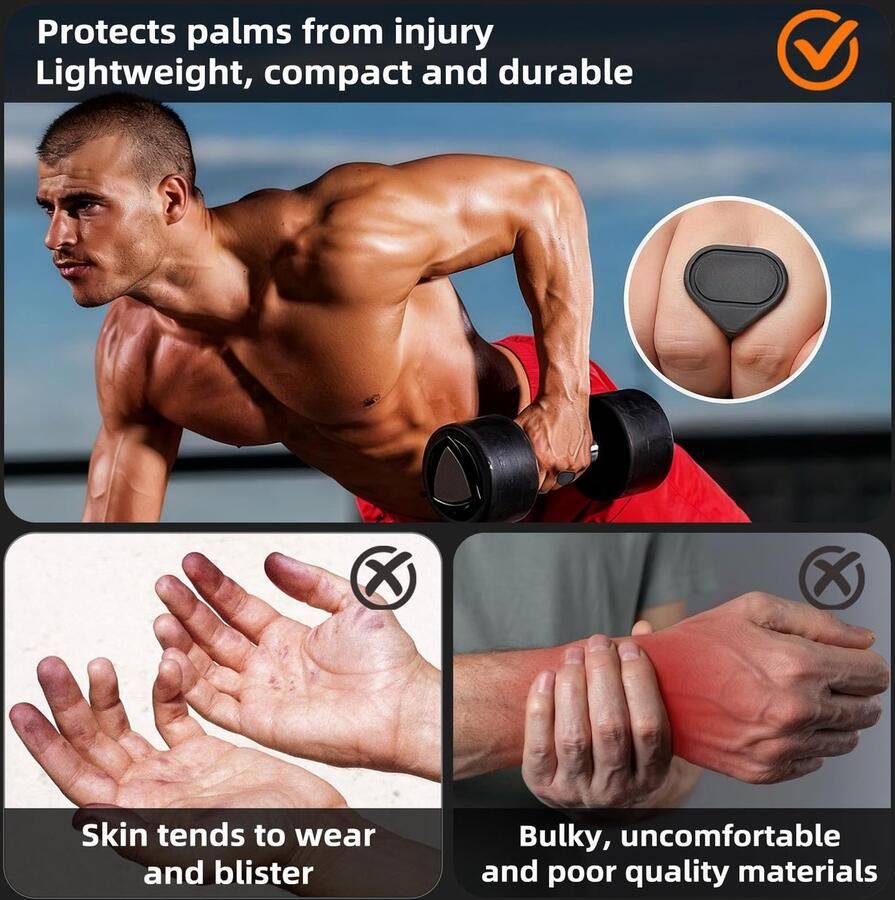 Opbergdoos gripkussen krachtsport siliconen gym handschoenen & accessoires voor pull-ups krachttraining Fat Gripz alternatief voor en