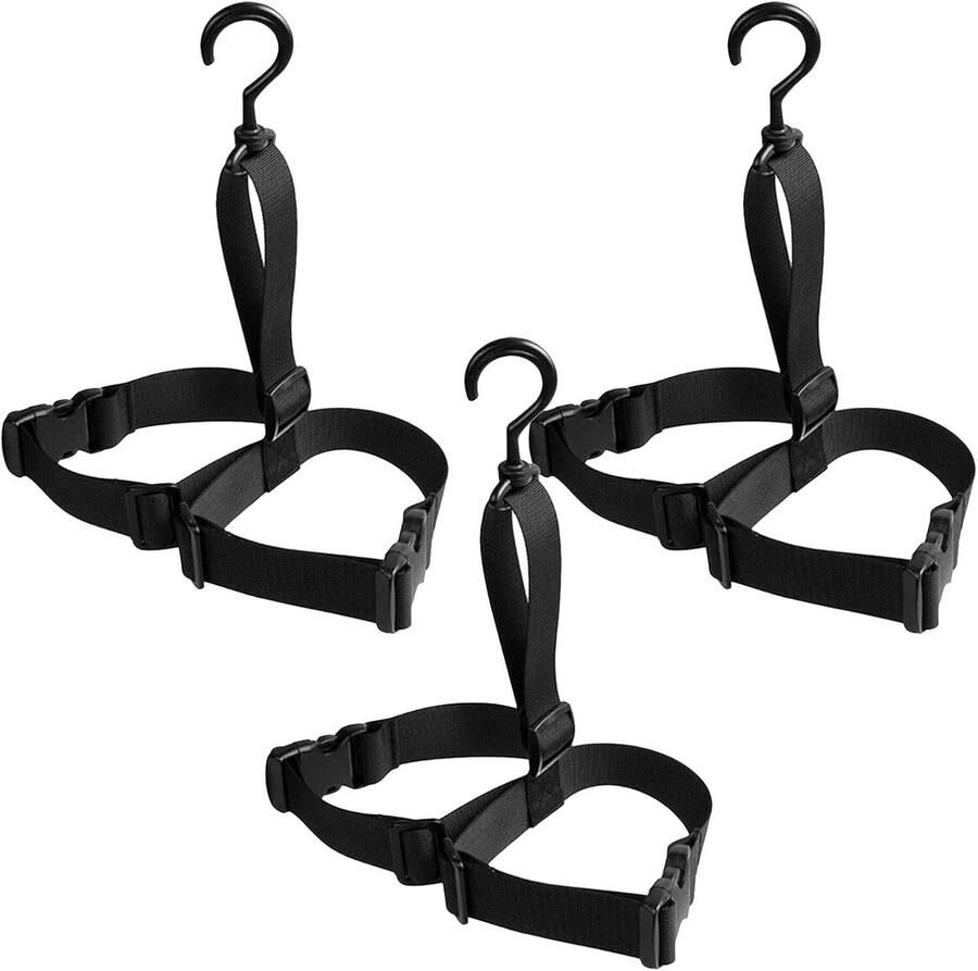 Ophangrie Laarzen Schoenenhanger Set Buiten Droog Houden Sneldrogend Systeem 3 Stuks Zwart