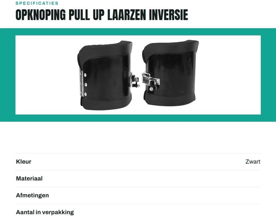 Aladdien Opknoping Pull Up Laarzen Inversie Hang Up Laarzen Veilig en Sterk Geschikt voor Gym en Outdoor 220 kg Draagvermogen Ideaal voo - Foto 2