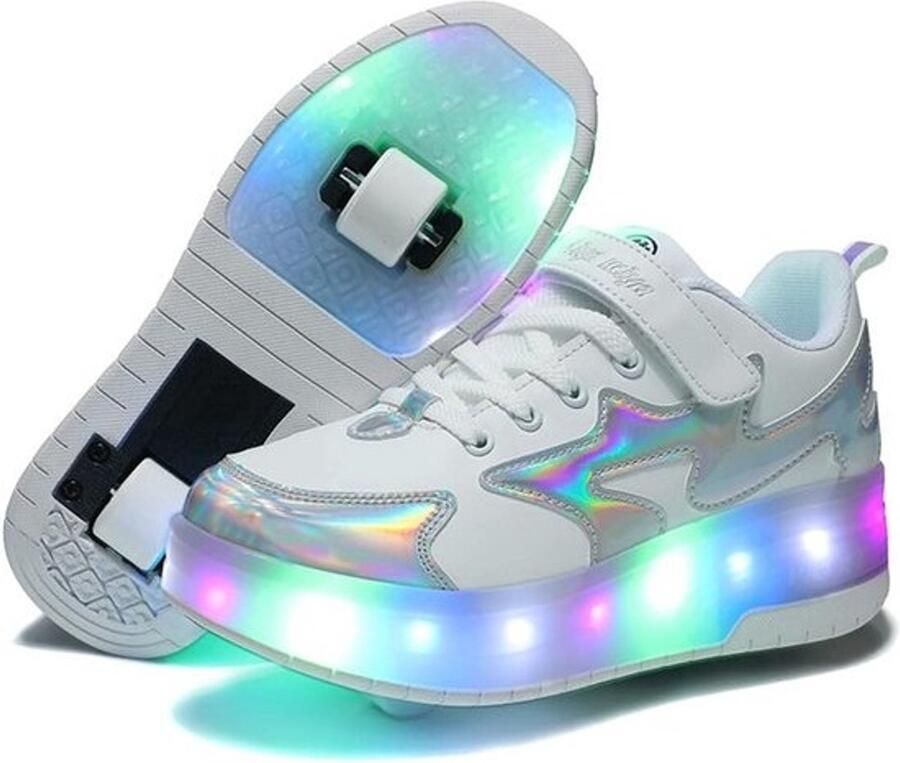Oplaadbare LED Sneakers met Verborgen Wielen voor Kinderen en Skate Schoenen