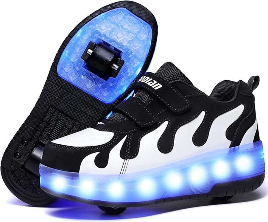 Oplaadbare LED Sneakers met Wielen voor Kinderen Moderne Skateboard Schoenen