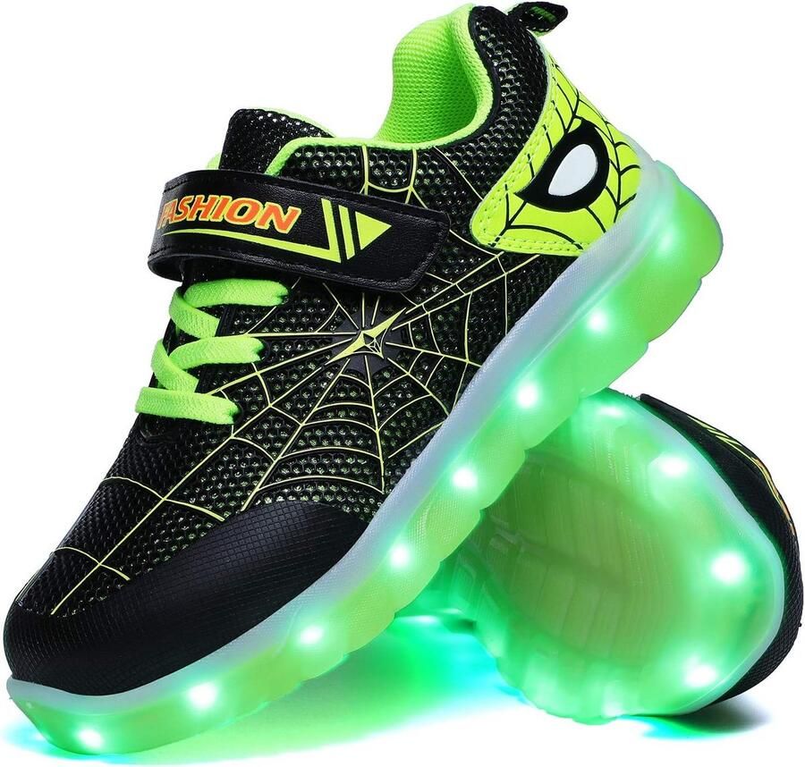 Oplaadbare LED Sportschoenen voor Kinderen 7 Kleuren Lichtjes & USB Opladen Lichtgevende Sneakers