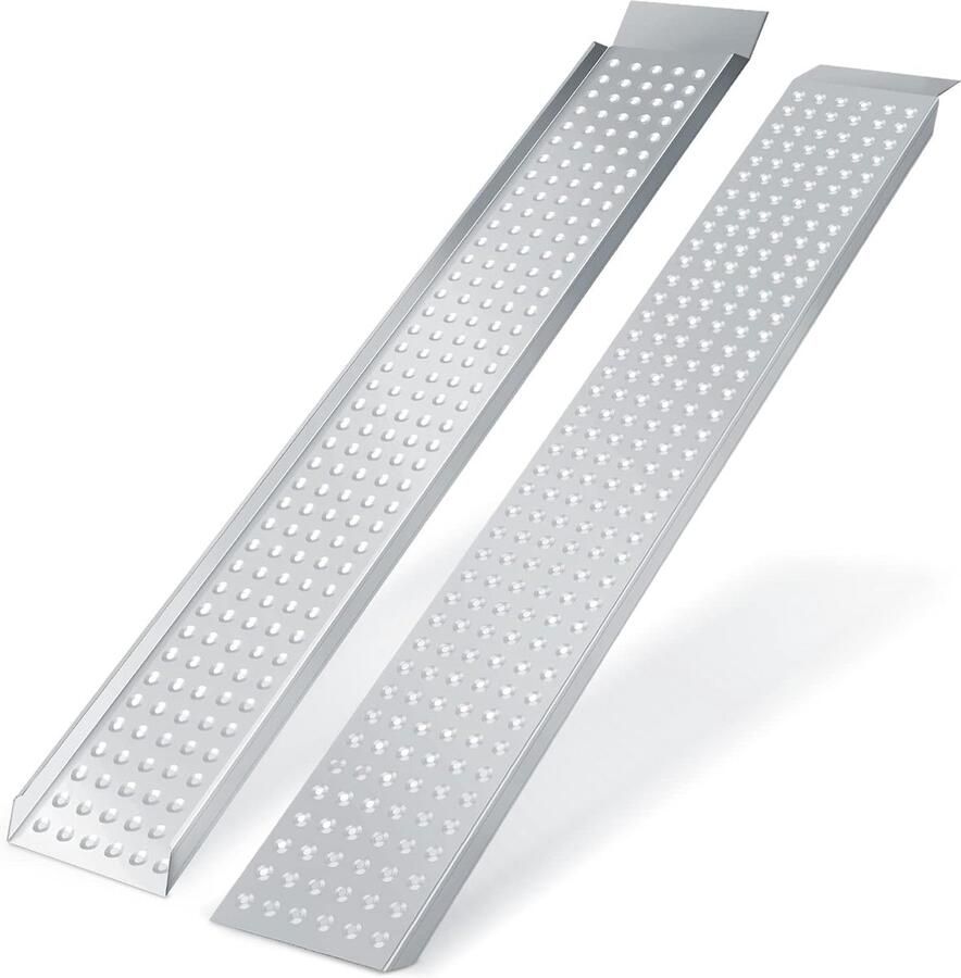 Oprijplaat 2 stuks 680 kg gegalvaniseerde stalen oprijplaat antislip 226 x 30 5 x voor motorfiets grasmaaier