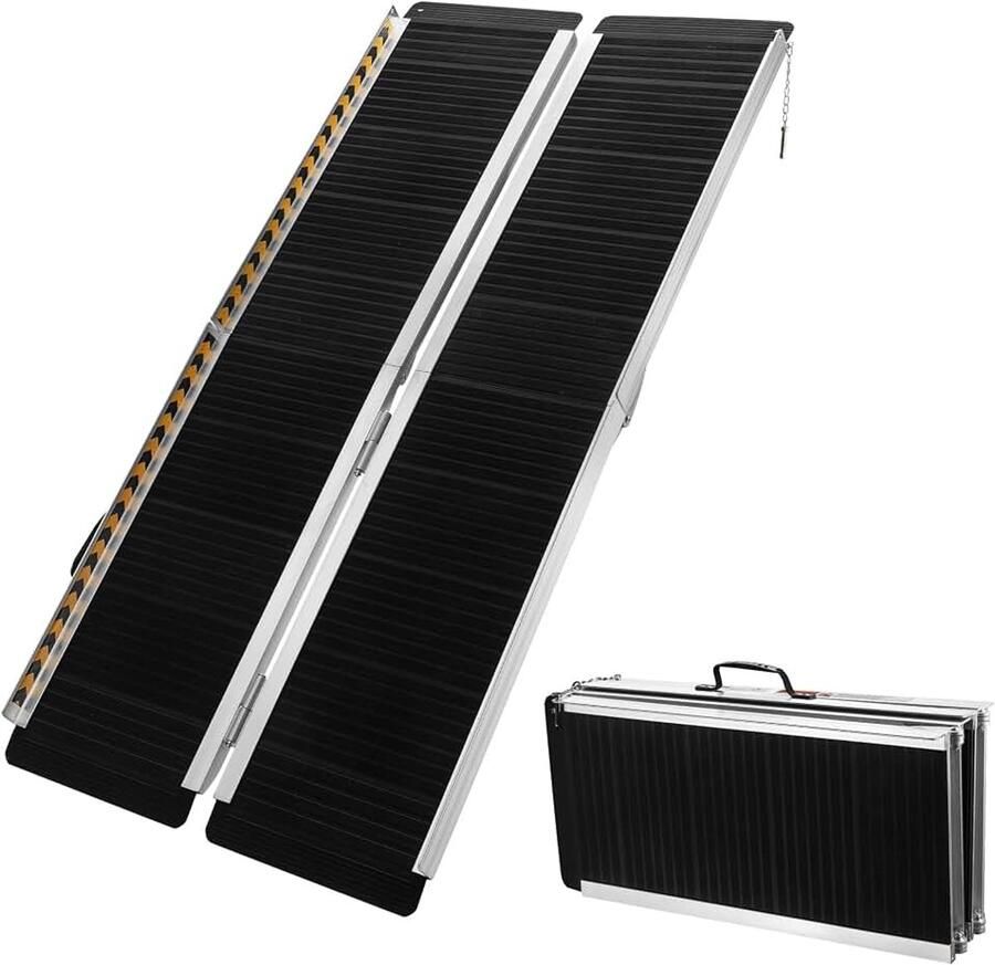 Oprijplaat 2x opvouwbaar aluminium anti-slip oppervlak 270kg