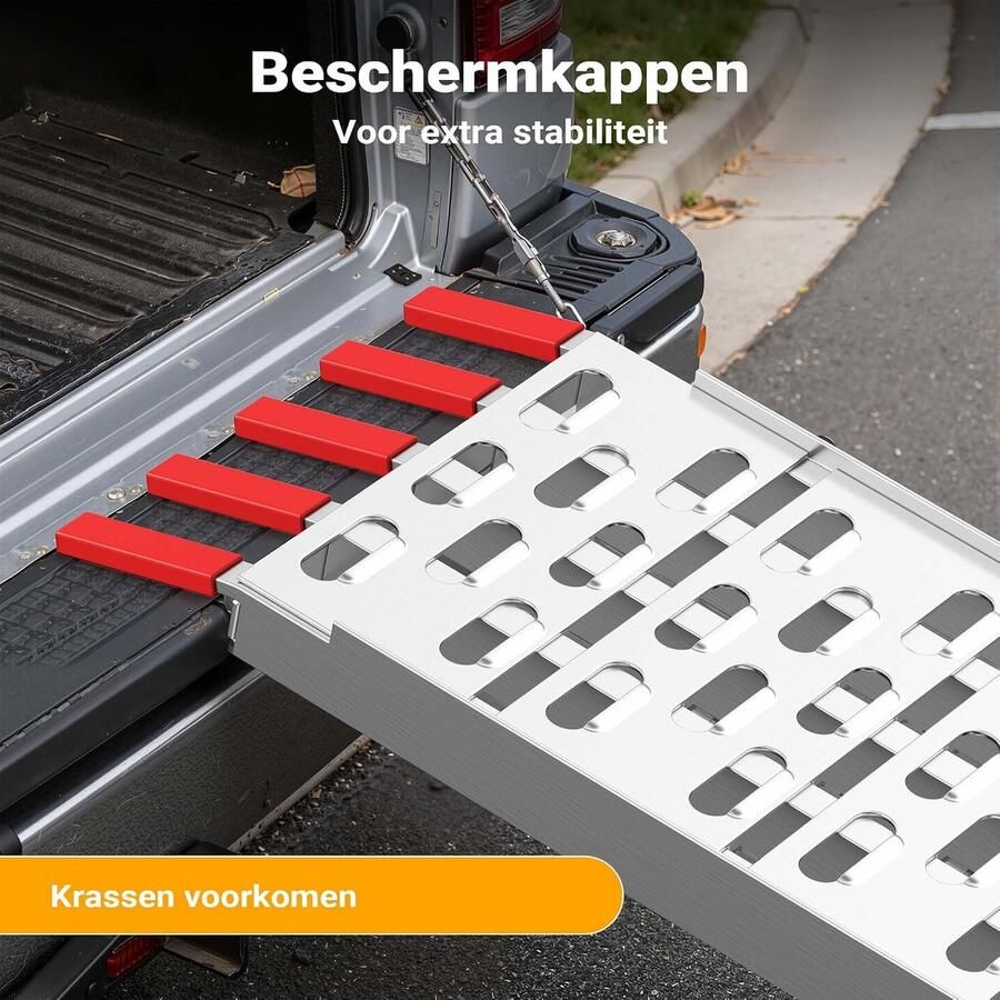 Oprijplaat aluminium opvouwbaar 410 kg motoroprijplaat oprijsteun oprijplank