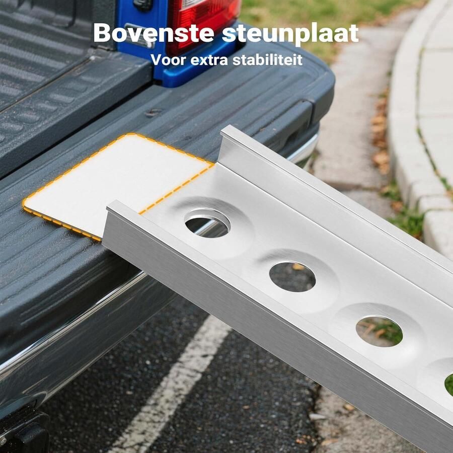 Oprijplaat draaglast tot 180 kg voor motoren ATV quad aluminium oprijsteun