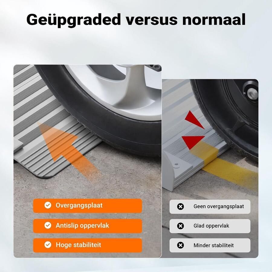 Oprijplaat oprijhelling 2x vouwbaar aluminium 270kg koffer