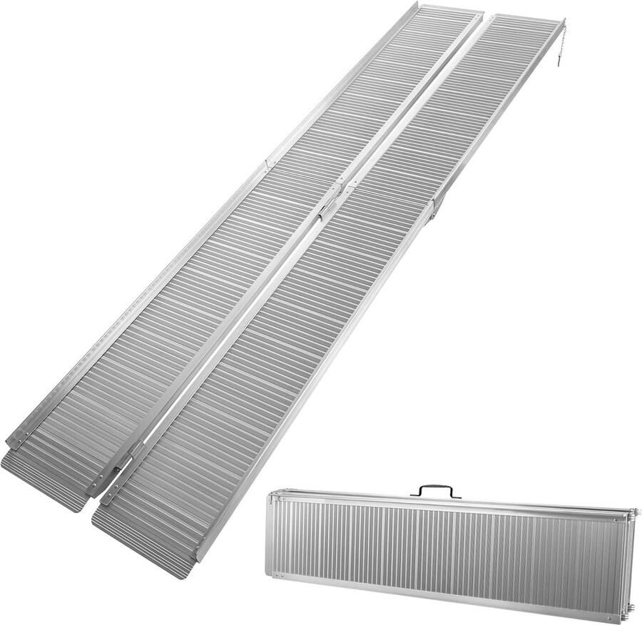 Oprijplaat oprijhelling 2x vouwbaar aluminium 270kg koffer