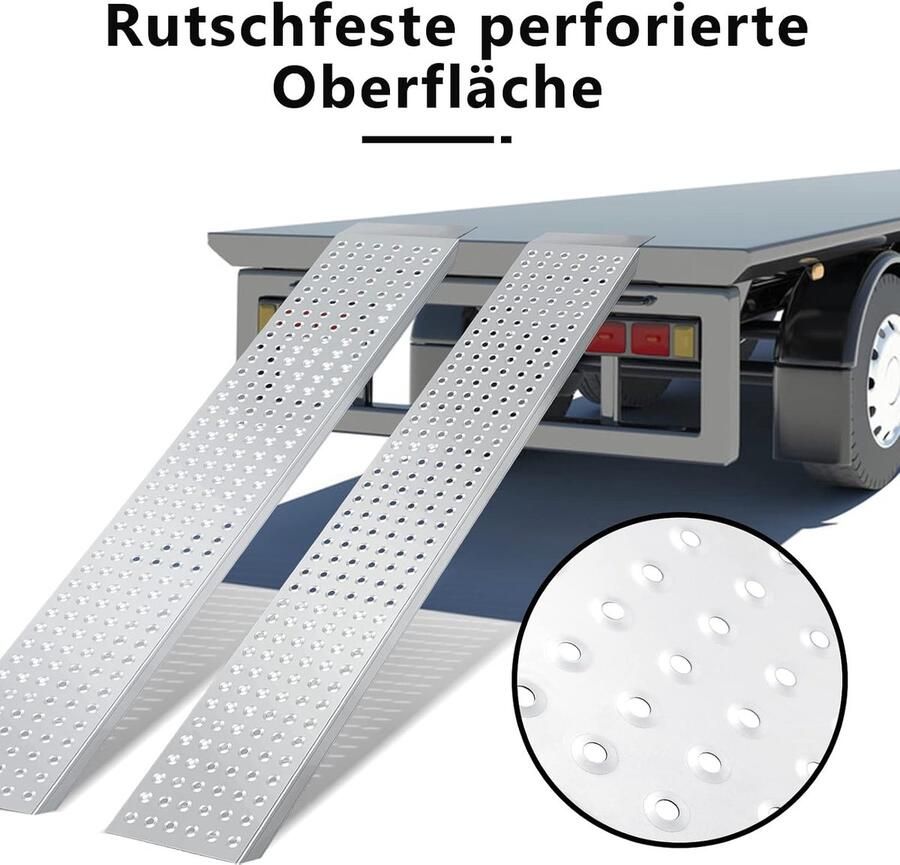 Oprijplaten 400 kg draagvermogen anti-slip verzinkt staal laadrail voor motorfiets ATV quad auto laadplaat
