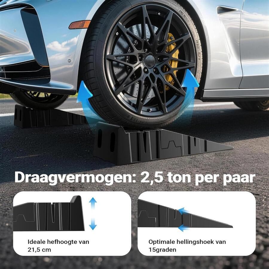 Oprijplaten set van 2 zwaar transport tot 2 5 ton voor auto s oprijplanken