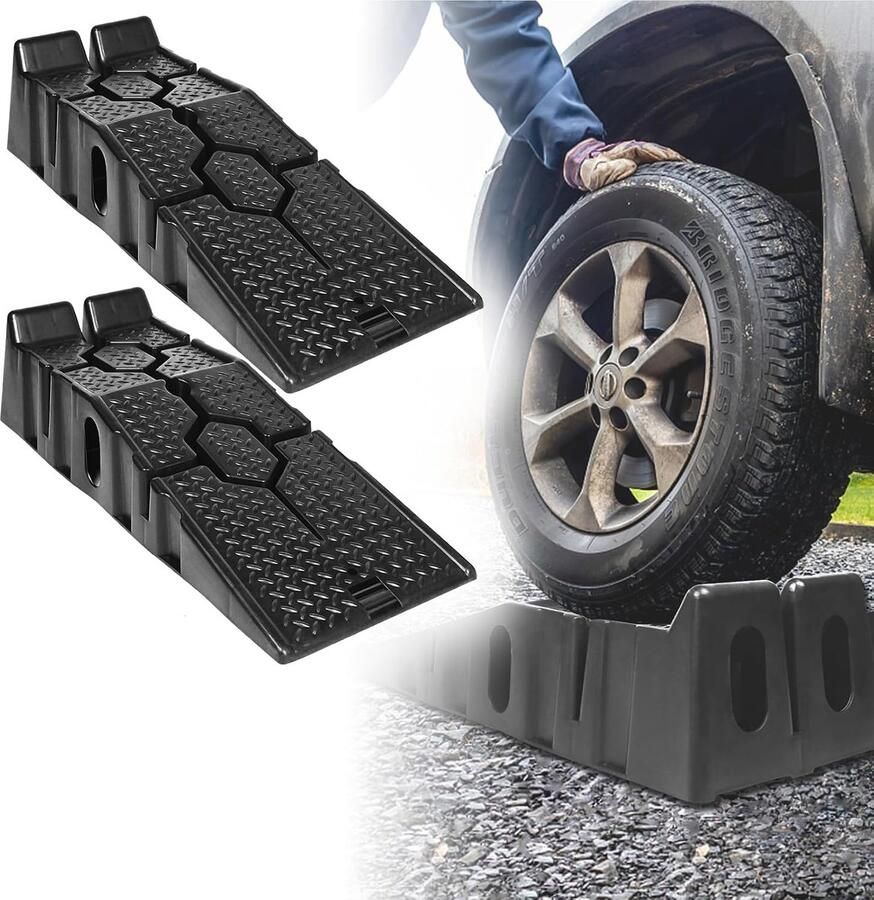 Oprijplaten voor auto's laadhelling tot 2 5 ton hefplatform met overloopbeveiliging hefplatform hefrail