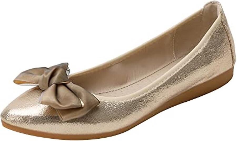 Opvouwbare Ballerina's Dames Casual Comfortabele Instappers met Strass voor Bruiloft