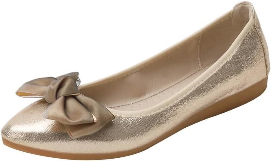 Opvouwbare Ballerina's Dames Casual Comfortabele Instappers met Strass voor Bruiloft