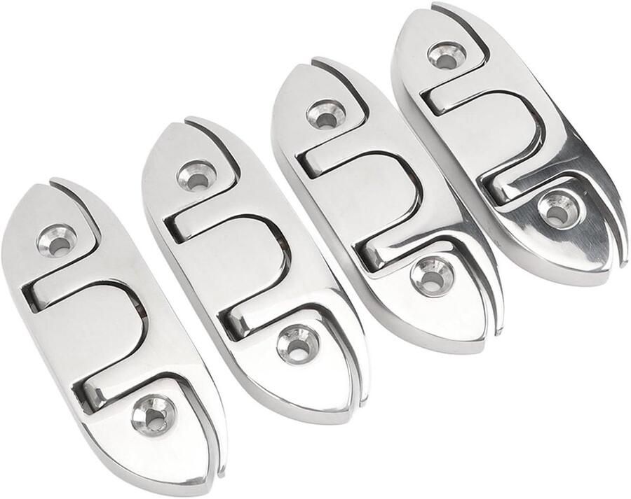 Opvouwbare Bootschoen Klamp Dek Boot Afmeren 316 Roestvrij Staal 47 Inch Zilver