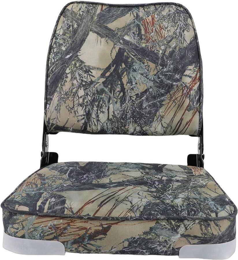 Opvouwbare Bootstoel met Lage Rug met Scharnieren van Aluminiumlegering en 3 Inch Schuimvulling 19 X 16 X 14 Inch Neerklapbare Scheepsstoel voor Kano-pontonbootvissen