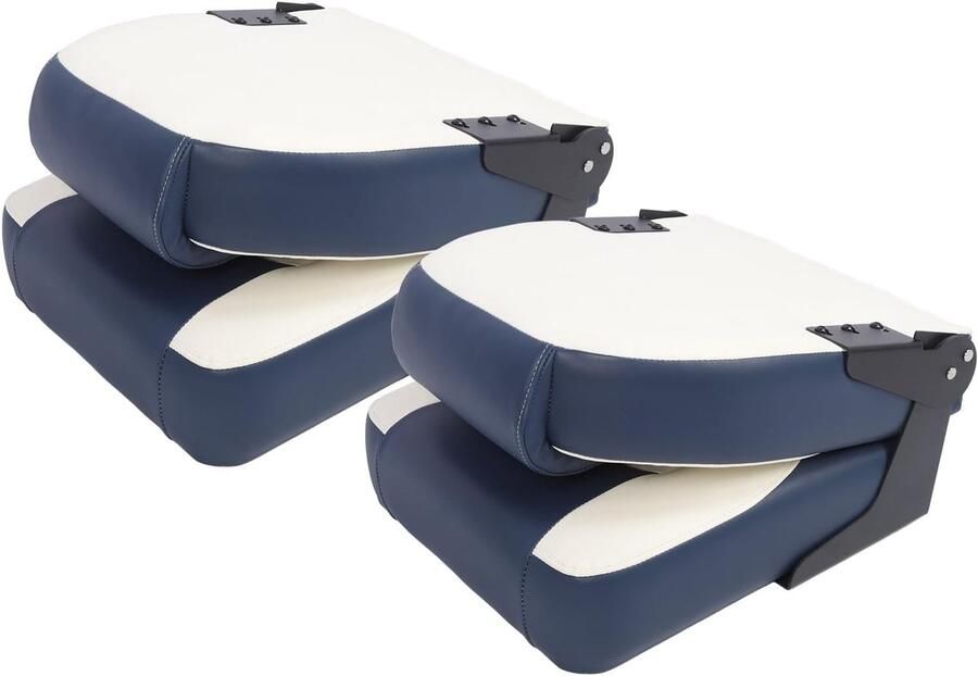 Opvouwbare Bootstoel met PV leer en Traagschuim Opvouwbaar Aluminium Scharnier Hoge Rugsteun Capaciteit van 250 Lbs voor Pontonbootvissen