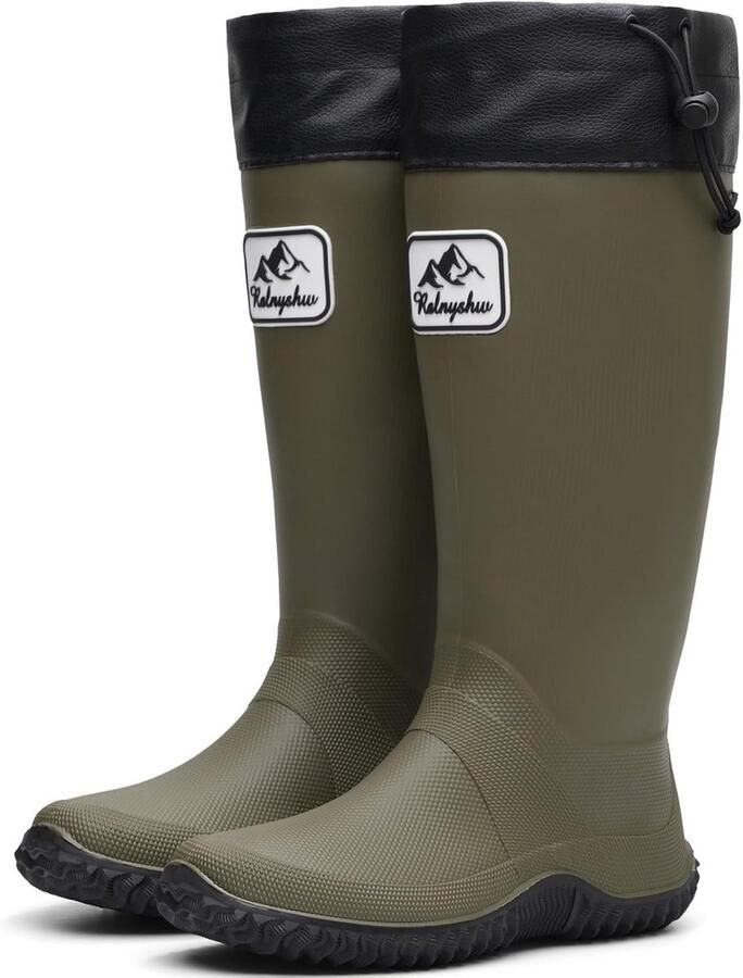 Opvouwbare Hoge Rubber Laarzen Waterdicht Inklapbaar Regenschort voor en