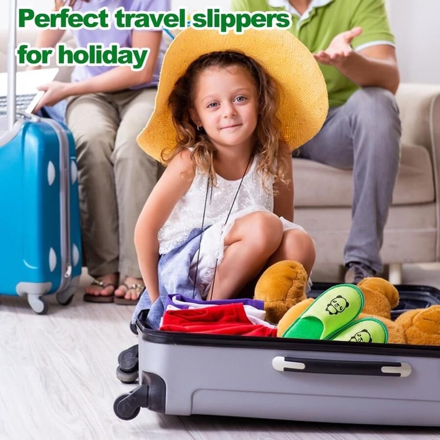 Opvouwbare pantoffels antislip badpantoffels wasbare spa-pantoffels draagbare pantoffels voor hotel thuis gast voor nen en Kindergroen Large X-Large