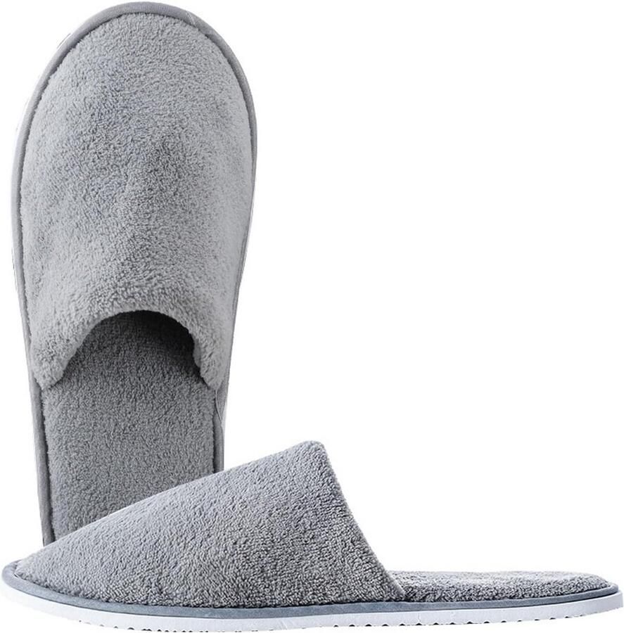 Opvouwbare Reis- en Hotelpantoffels Grijs Antislip Wasbare Comfortschoenen voor en