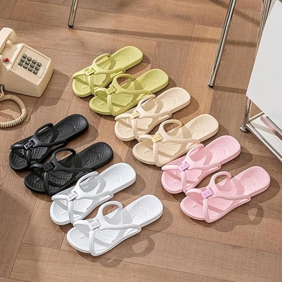 Opvouwbare reisslippers voor en sneldrogend antislip en lichtgewicht ideaal voor douche strand spa en hotel-Groente（37 38）
