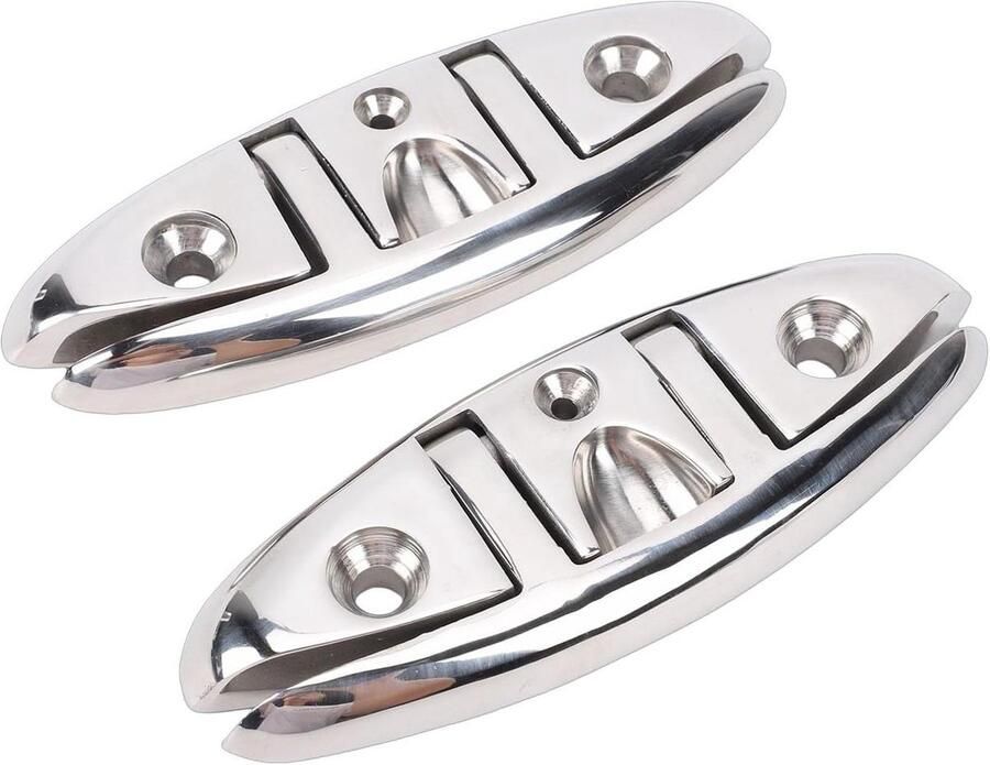 Opvouwbare Schoenplaten Afmeerplaten Boot Veilig Afmeren Roestvrij Staal 316 6 Inch Lengte Zilver
