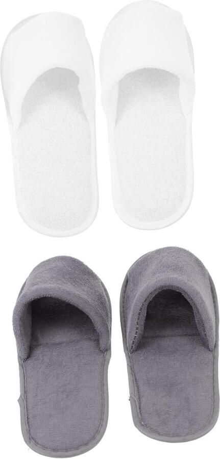 Opvouwbare Slippers Gasten Slippers Comfortabel Huis Antislip Zolen 4 Paren Assorti