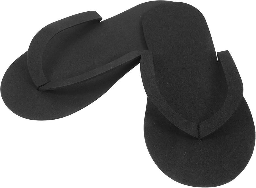 Opvouwbare Slippers Reis Schoen Comfortabel Reizen Zacht EVA Materiaal 12 Paar Zwart