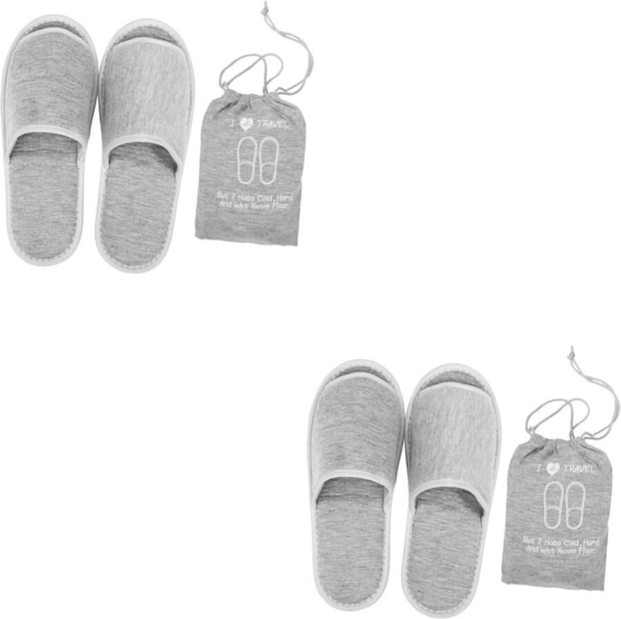 Opvouwbare Slippers Reis Slippers Comfort Thuis Ruimtebesparend Ontwerp Grijs