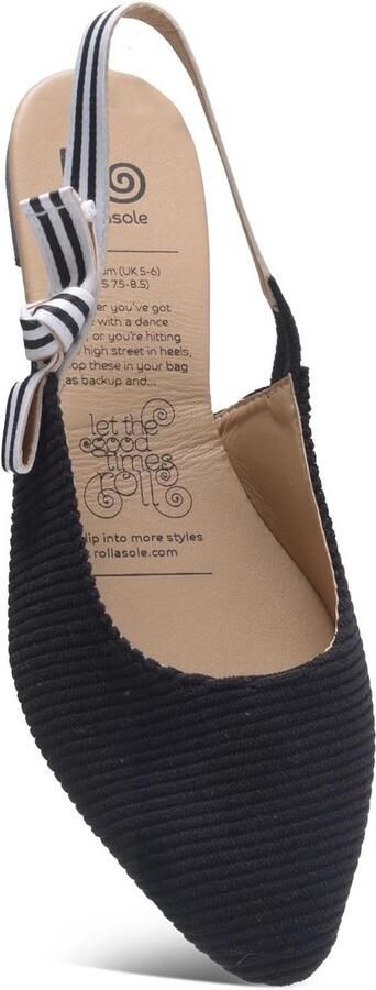 Opvouwbare Zwarte Dames Ballerina's D'Orsay Flats Comfortabele Schuiven voor Handtas