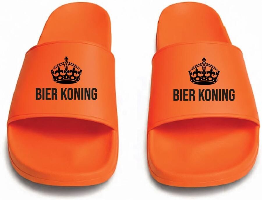 Oranje slippers Bier Koning Badslippers Koningsdag EK WK