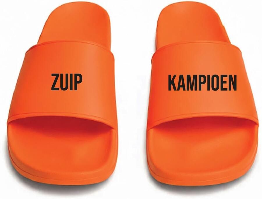 Oranje slippers Zuip Kampioen Badslippers Koningsdag EK WK