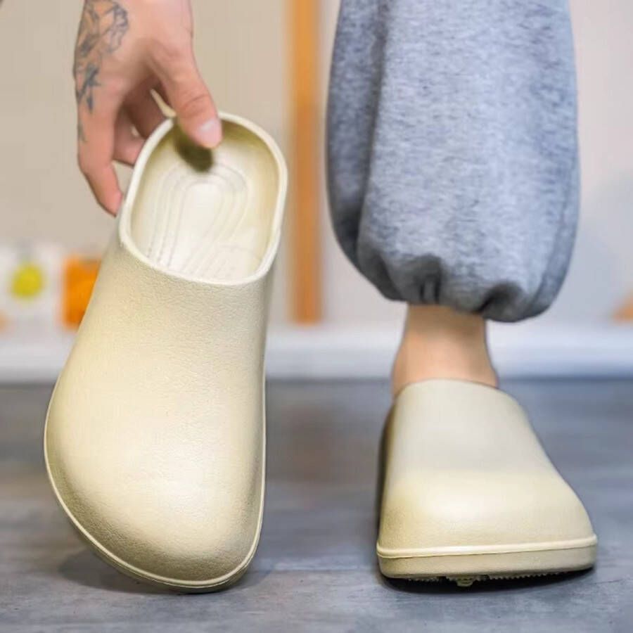 Originele Heren Klompen Slippers Comfortabele Mules Sandalen voor Zomer EVA Waterdicht en Antislip Werk- en Vis Schoenen voor Buiten ))