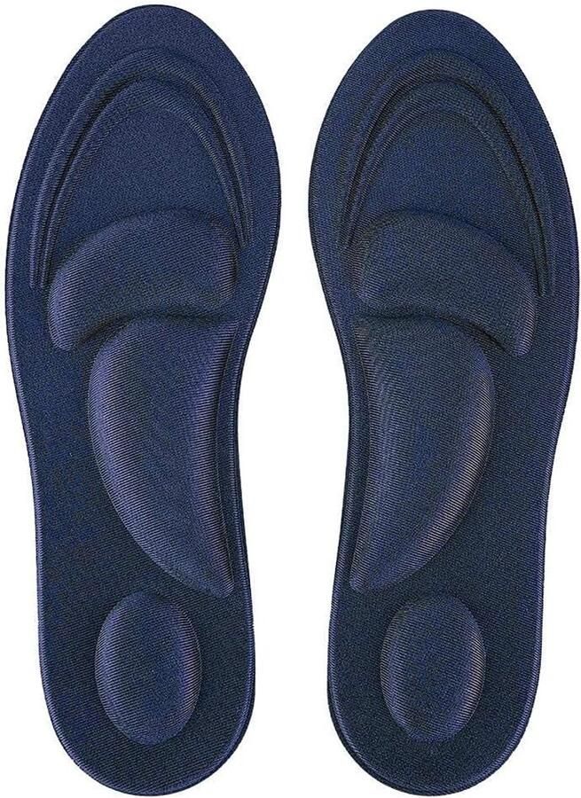Orthetische inlegzolen volledige lengte comfortabele platte voeten lokale inzetstukken met boogondersteuning beste schokbestendige schoenpad (man-donkerblauw)