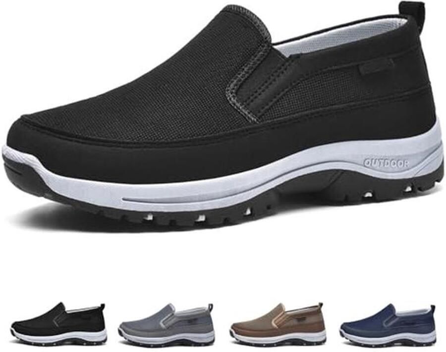 Orthopedische Canvas Instappers voor Heren Casual Wandelschoenen met Boogondersteuning