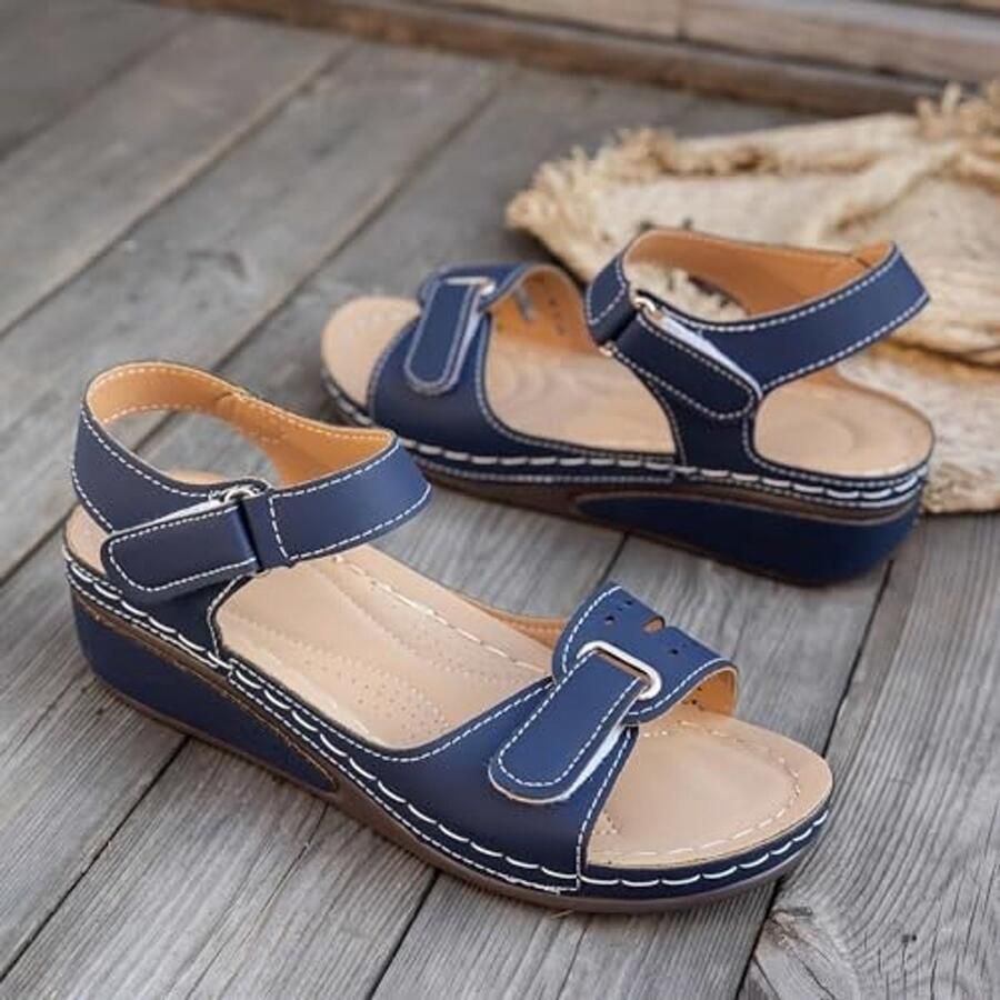 Orthopedische Dames Sandalen Comfortabele Wedge Blauw
