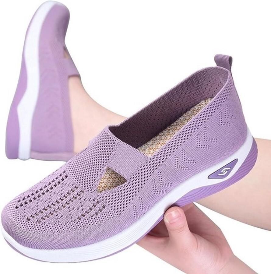 Orthopedische Damesschoenen zonder vetersluiting ademend outdoor wandelen