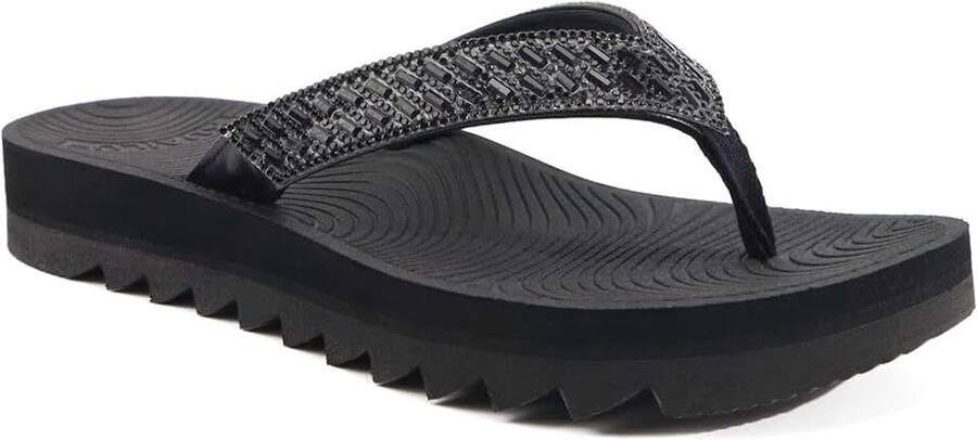 Orthopedische flip flops yoga mat kussen mode strass sandalen zomer wandelen strand reizen string glijbaan comfortabele plantaire fasciitis indoor outdoor