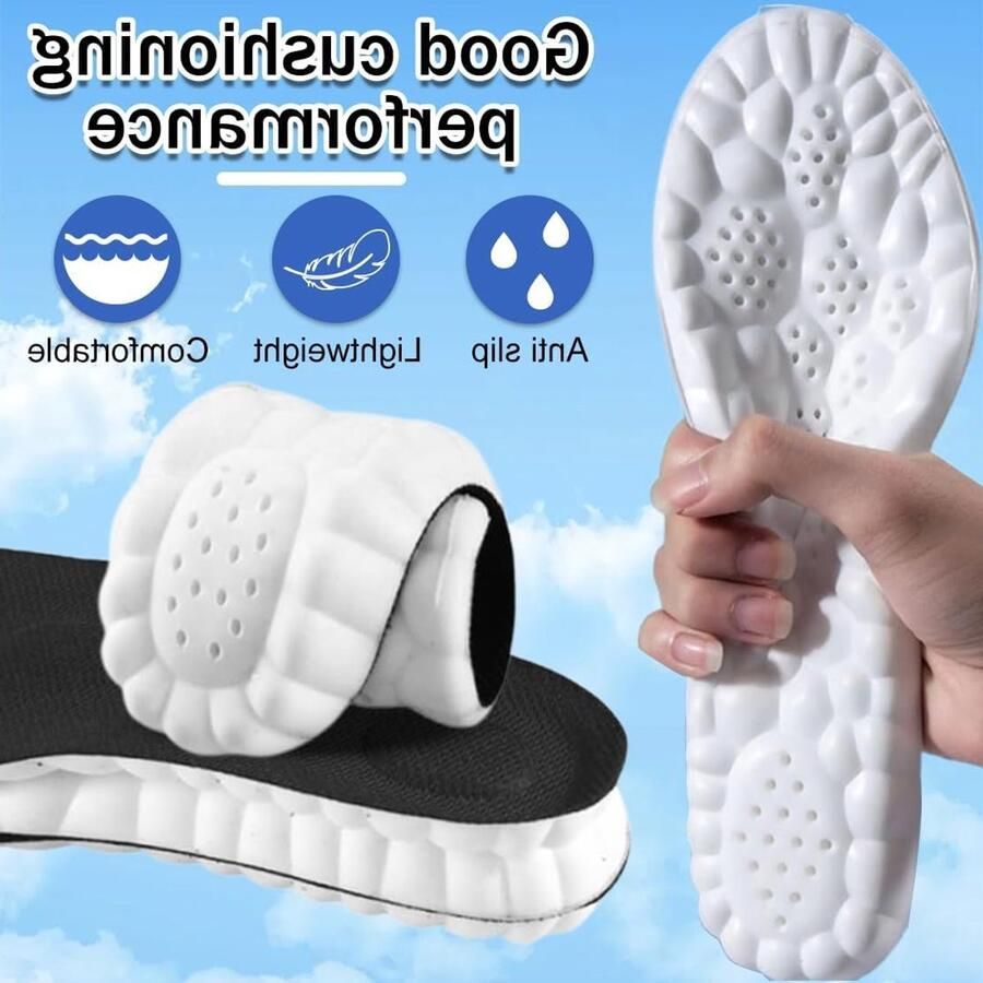 Orthopedische Inlegzolen van Geheugenfoam Comfortabel en Ade d Schokabsorberend voor Sport en Dagelijks Gebruik Zwart