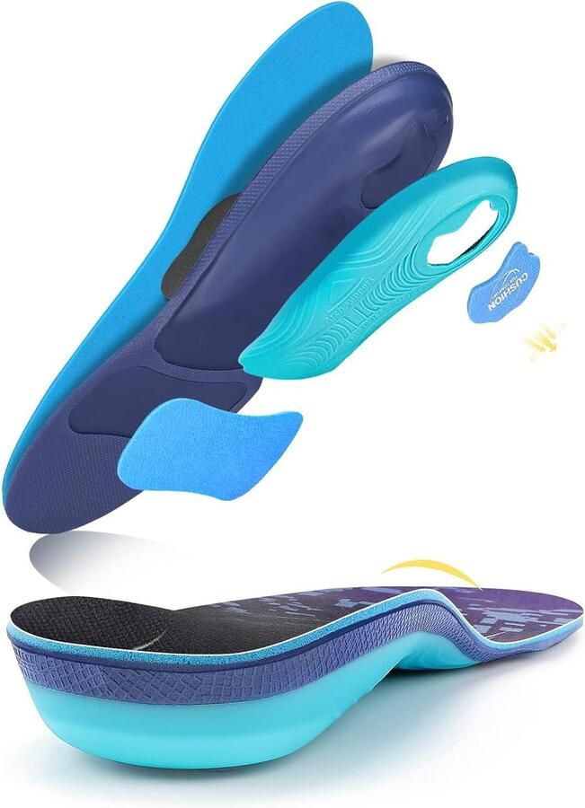 Orthopedische inlegzolen voor platte voeten voetpijn plantaire fasciitis hielspoor steunzool inlegzolen Comfortable voor en geschikt voor dagelijkse schoenen en werkschoenen