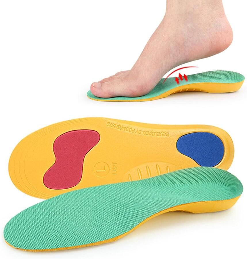 Orthopedische Inlegzool voor Kinderen Inzetstukken voor Platte Voeten voor Kinderen voor Matige Ondersteuning Van de Voetboog Comfortabele Vervangende Inlegzolen voor Kinderen