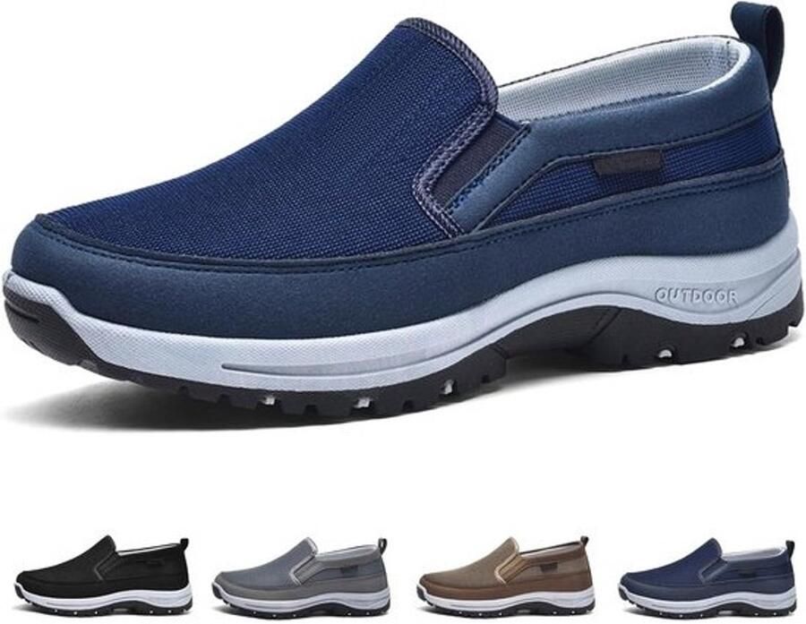 Orthopedische Instappers Heren met Stevige Boogondersteuning Comfortabele Canvas Zomerschoenen