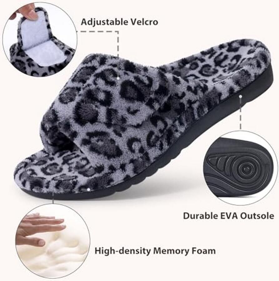 Orthopedische Slippers met Steun Leopardskin - Foto 1